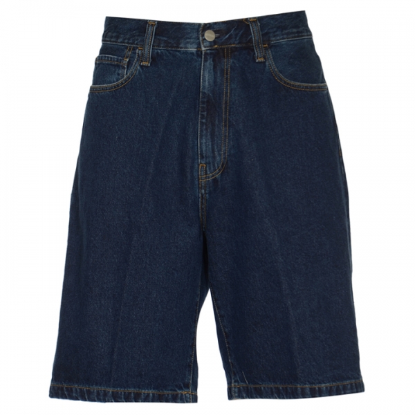 ◆당일◆24SS 랜던 LANDON 로고 패치 데님 숏팬츠 블루 I030469 0106
