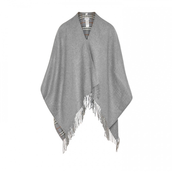 ◆당일◆25FW 빈티지 체크 리버시블 케이프 그레이 8071675