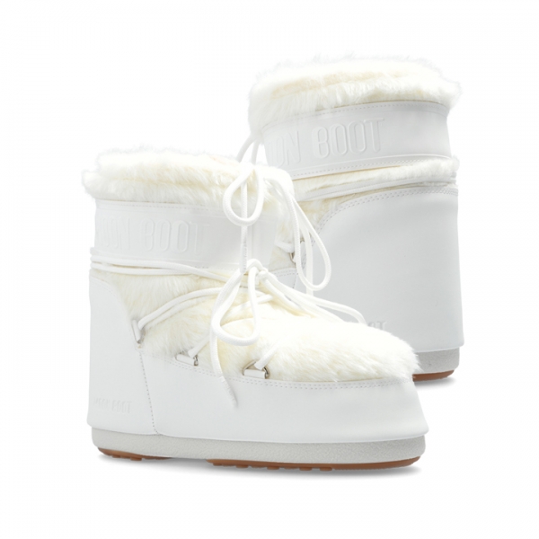 ◆당일◆25FW 아이콘 로우 페이크 퍼 부츠 옵티컬화이트 80D1409390 A002