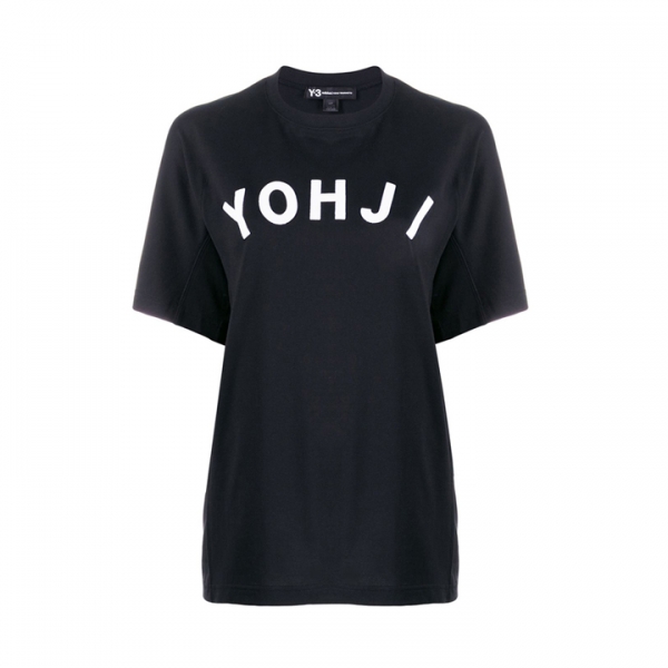 ◆14주년◆YOHJI 로고 패치 티셔츠 블랙 FJ0327