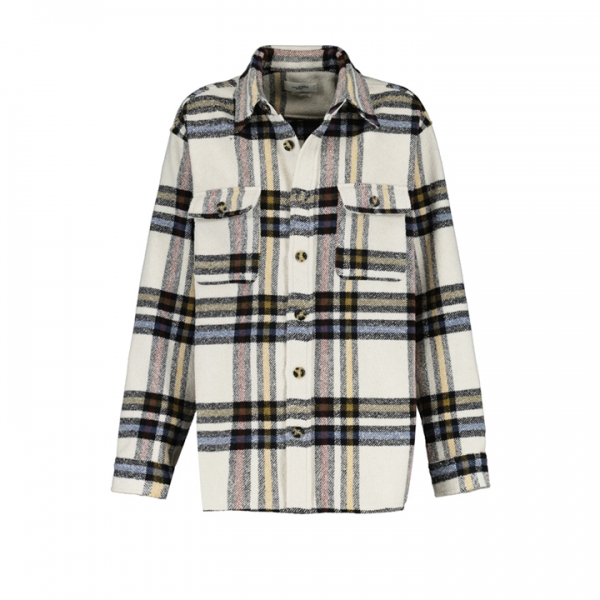 ◆14주년◆에바즈 EBBAZ 체크 자켓 에쿠르 VE1837 22A013E 23EC