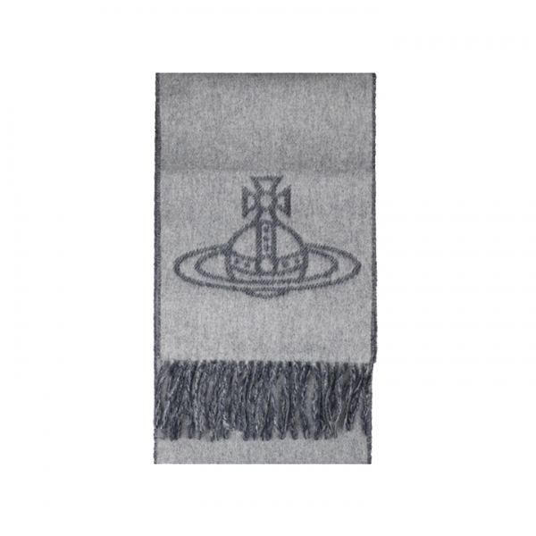 ◆당일◆25FW ORB 로고 싱글 투톤 머플러 미네랄 그레이 81030006 W00ZH P407