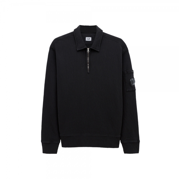 26SS 렌즈 와펜 하프집업 맨투맨 블랙 20CMSS208A 110337O 999