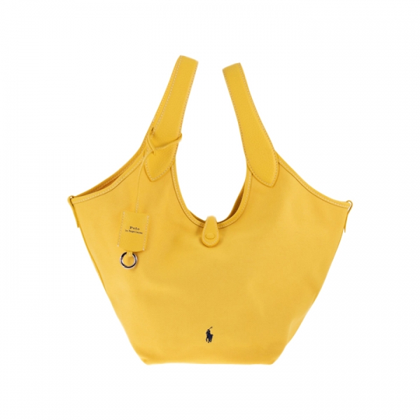 ◆당일◆26SS 포니 로고 자수 플레이 캔버스 토트백 옐로우 428967740 004
