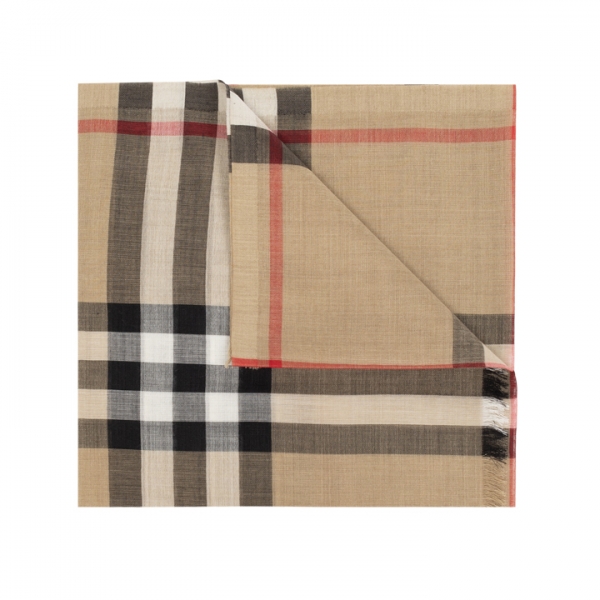 ◆당일◆26SS 자이언트 체크 거즈 스카프/머플러 아카이브베이지 8078779