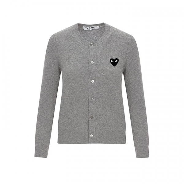 ◆당일◆25FW 블랙 하트 와펜 패치 가디건 그레이 AX-N023-051-2