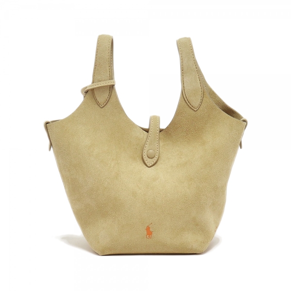 26SS 포니 로고 플레이 스웨이드 스몰 토트/크로스백 캐슈 428972997 005