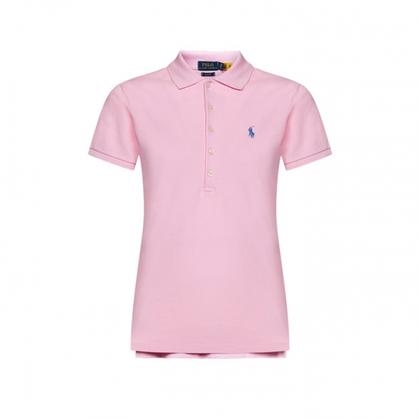 ◆당일◆26SS 포니 로고 자수 슬림핏 카라 티셔츠 핑크 211870245 013