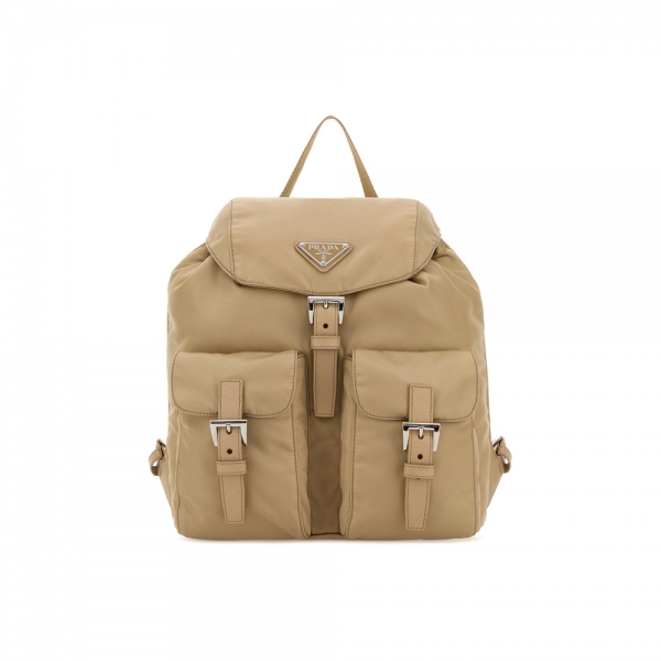 26SS 삼각로고 리나일론 스몰 백팩 베이지 1BZ677 RV44 F0040