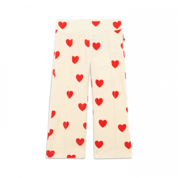 ◆키즈◆키즈 하트 패턴 벨루어 팬츠 화이트 26130136 10