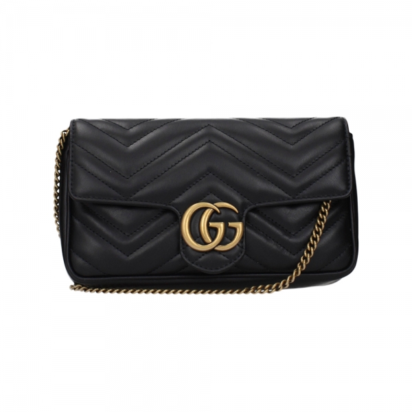 26SS 금장 GG 마몬트 체인 미니백 블랙 ‎751526 AACCE 1061