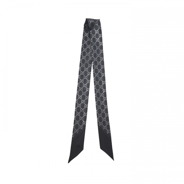 ◆당일◆26SS GG 프린트 실크 넥보우 블랙 812250 3G001 1060