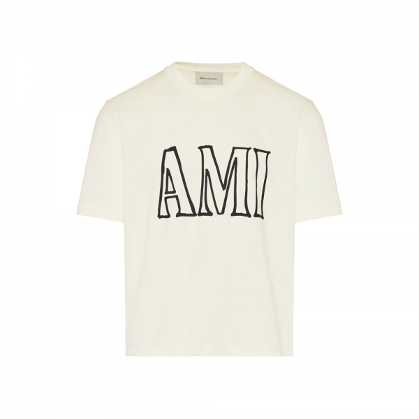 26SS 로고 프린트 티셔츠 크림화이트 UTS380 726 136