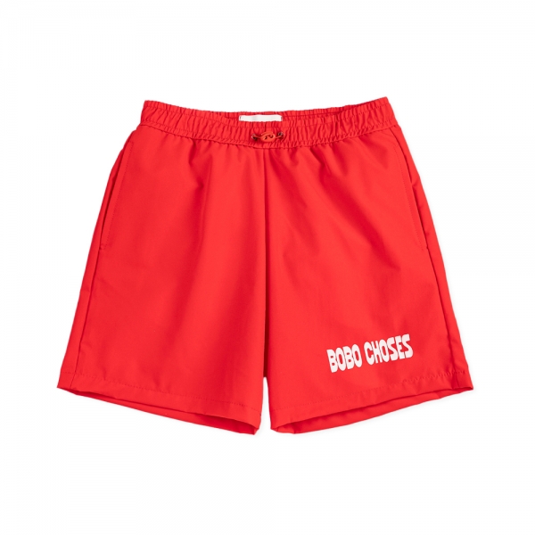 키즈 로고 프린트 보드 스윔팬츠 레드 B126AC134 611