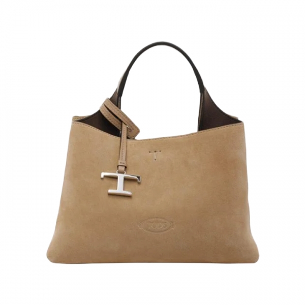 ◆당일◆25FW 타임리스 로고 스웨이드 마이크로 토트&숄더백 브라운 XBWAPAEL000 P3A 4L20