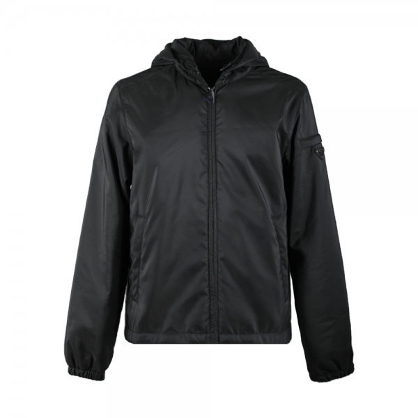 26SS 삼각로고 경량 후드 패딩 자켓 블랙 SGM242 106O F0002