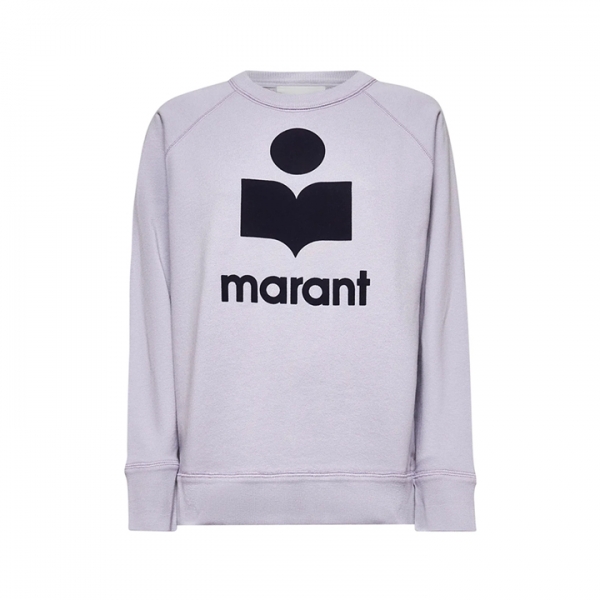 ◆당일◆26SS 밀리니 MILLYNY 벨벳 로고 맨투맨 라일락/다크네이비 SW0160FA A1M07E LCDN