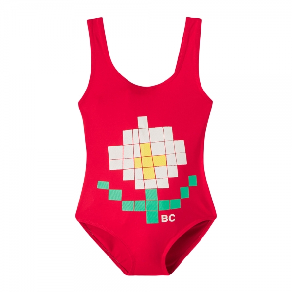 키즈 픽셀 데이지 스윔수트 레드 B126AC124 611