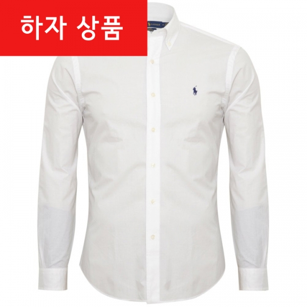 ◆하자◆블루 포니 슬림핏 포플린 셔츠 화이트 710705269 002