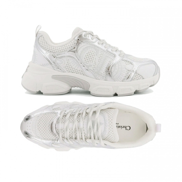 ◆당일◆25FW 디올 크로노 스니커즈 화이트/실버 KCK473TXX 46W