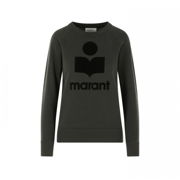 ◆당일◆26SS 밀리니 MILLYNY 벨벳 로고 맨투맨 페이드블랙 SW0160FA A1M07E 02FK