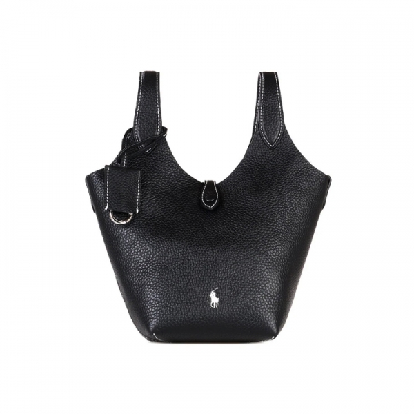 ◆당일◆26SS 포니 로고 플레이 레더 토트&크로스백 블랙 428944657 013
