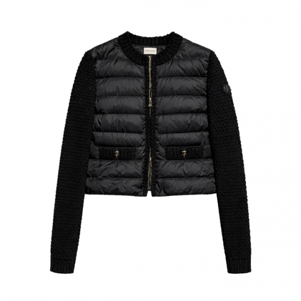 ◆당일◆26SS 로고 패치 믹스 패딩자켓 블랙 9B000 29 M9300 999