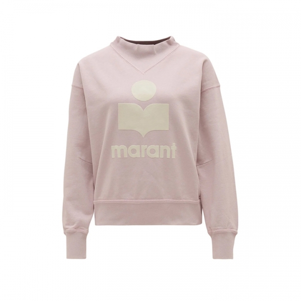 ◆당일◆25FW 모비 MOBY 벨벳 로고 맨투맨 라이트핑크/에쿠르 SW0003FA C3M07E LKEC