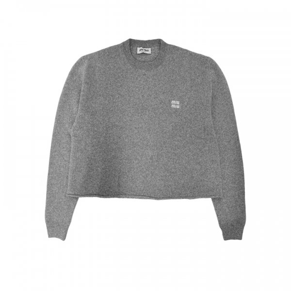 ◆당일◆25FW 로고 크롭 니트 그레이 MML804 1XS9 F0031