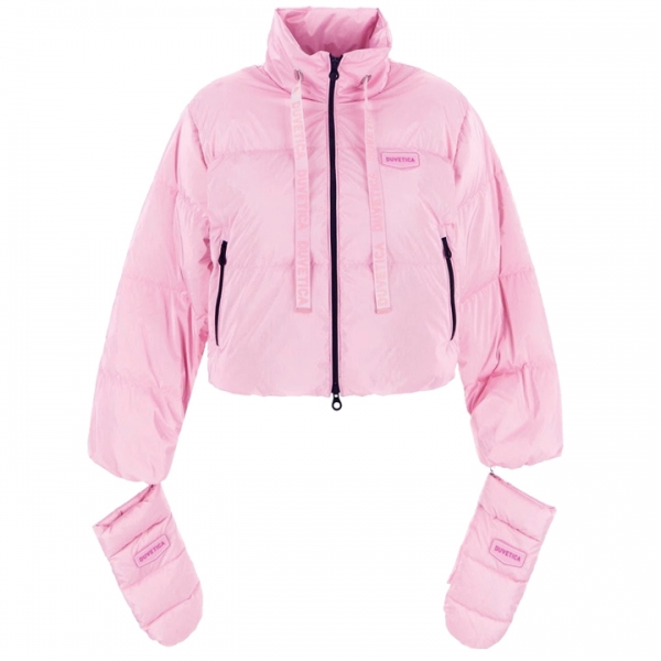 ◆당일◆24FW RAFFAELLA 로고 패치 드로스트링 패딩 자켓 라이트핑크 VDDJ25435K0001 LPS
