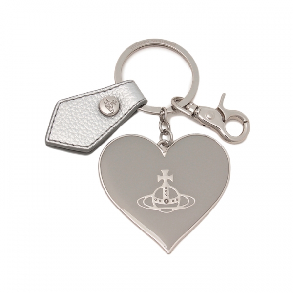 ◆당일◆26SS ORB 로고 미러 하트 키링 실버 8203011WU OM0014 Q401