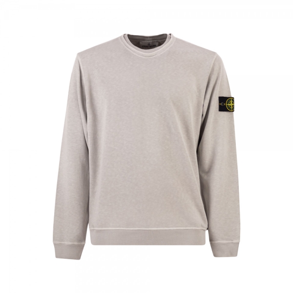 26SS 와펜 패치 더블넥 말파일 플리스 맨투맨 펄그레이 L1S15 6100034 S0060 V0161