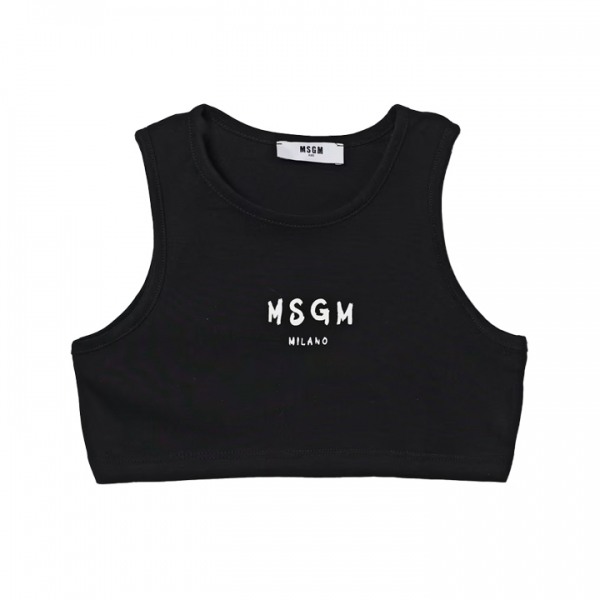 ◆키즈◆여성 크롭 저지 탑 블랙 S6MSJGTO011 110