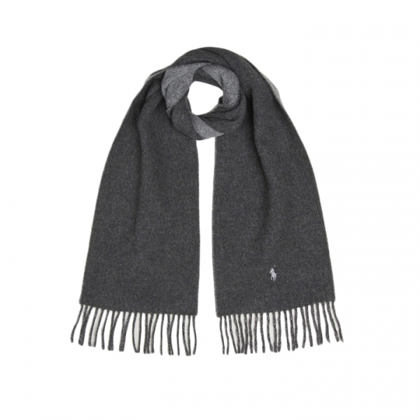 ◆당일◆25FW 포니 자수 클래식 울 머플러 차콜 449959334 003