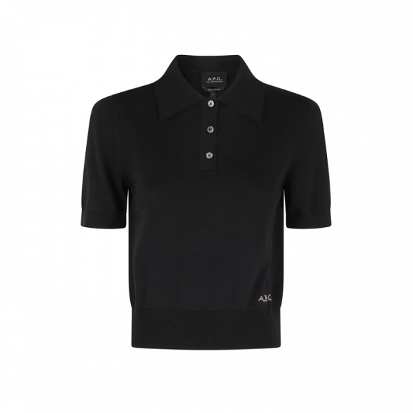 ◆당일◆26SS 로고 폴로 숏슬리브 니트 블랙 COEZJ F23479 LZZ