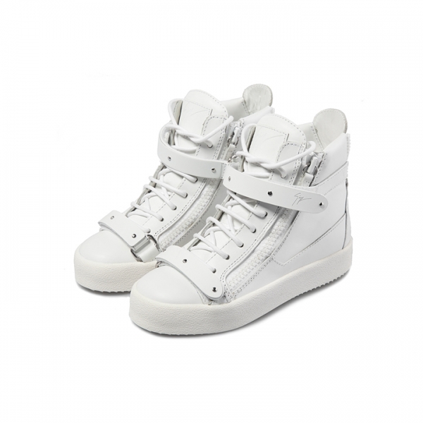 ◆15주년◆벨크로 지퍼 하이탑 화이트 RW5012