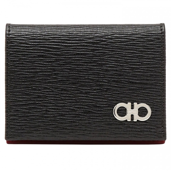 ◆당일◆25FW 은장 더블 간치니 바이폴드 카드지갑 블랙 66-A062 0685948