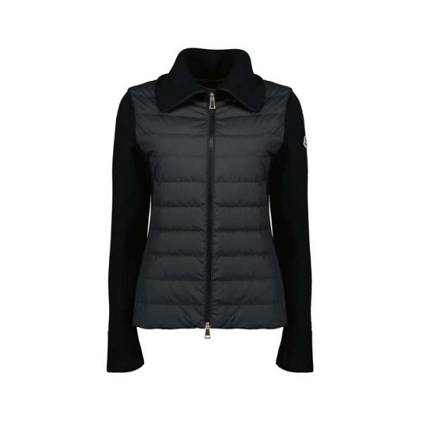 ◆당일◆26SS 로고 패치 믹스 니트 패딩자켓 블랙 9B000 20 M1131 999