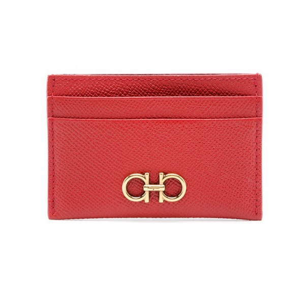 ◆당일◆26SS 금장 더블 간치니 카드지갑 레드 22-0007 0746668