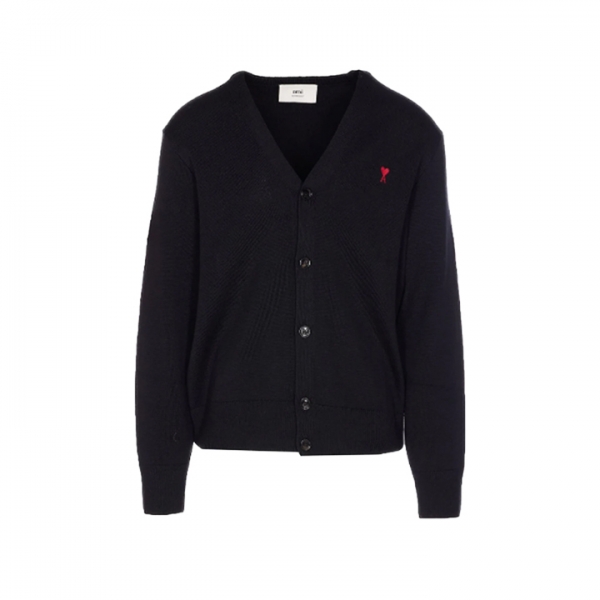 ◆당일◆26SS 스몰 하트 로고 브이넥 가디건 블랙 HKC361 001 009