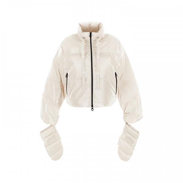 ◆당일◆RAFFAELLA 로고 패치 드로스트링 패딩 자켓 크림 VDDJ25435K0001 CRS