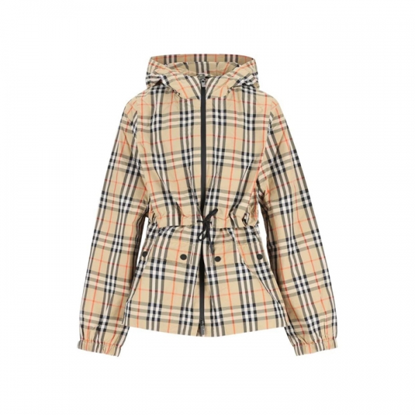 ◆키즈◆키즈 브리오니 드로스트링 체크 후드 자켓 샌드 8117893