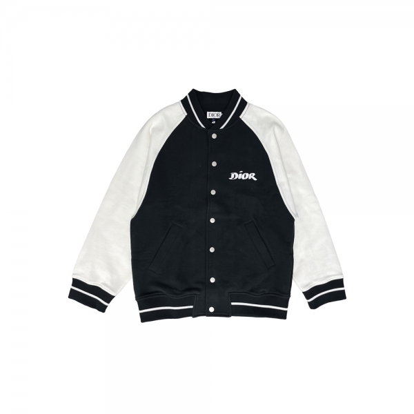 여성 로고 봄버자켓 화이트/블랙 6SBM23CARH 195