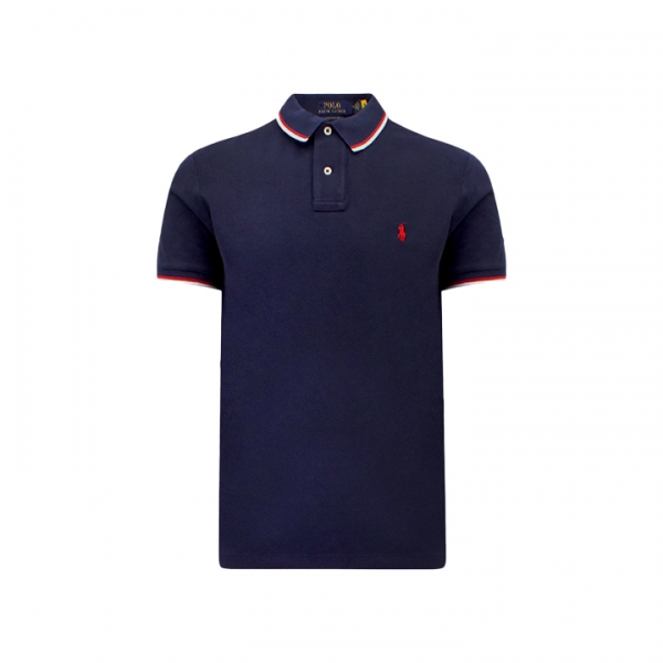 ◆당일◆26SS 포니 자수 커스텀 슬림핏 폴로 티셔츠 블루 710842621 003