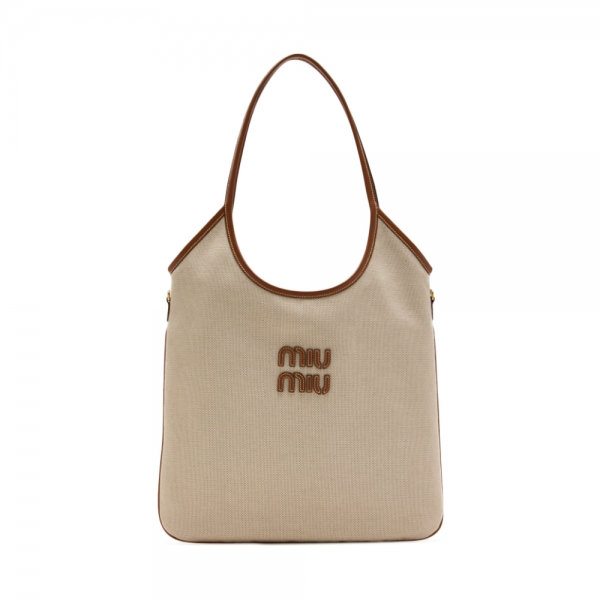 26SS 로고 자수 아이비 캔버스 숄더백 베이지/브랜디 5BG231 ACRN F062F