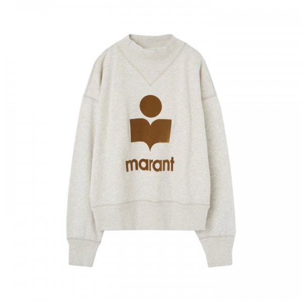 ◆당일◆26SS 모비 MOBY 벨벳 로고 맨투맨 에쿠르/카멜 SW0003FA A1M07E ECCA