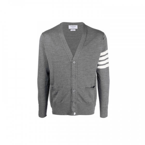 ◆당일◆26SS 사선 완장 클래식 메리노 울 가디건 메드그레이 MKC002A Y1014 038