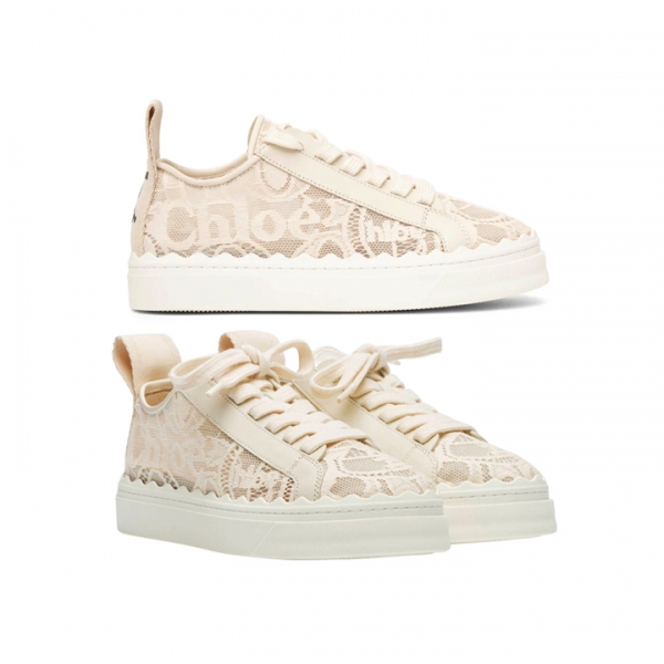 ◆당일◆26SS 로렌 LAUREN 레이스 스니커즈 마일드베이지 CHC19U108D2 6J1
