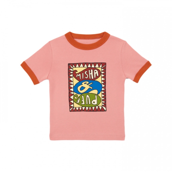 ◆키즈◆키즈 그루비 페이즐리 링거 반팔 티셔츠 로즈우드 K3137F25 641