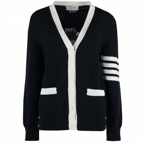 ◆당일◆23FW 사선 완장 플라워 아이콘 가디건 네이비 FKC486A Y3017 415